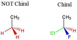 Carbon center with 4 unique substituents